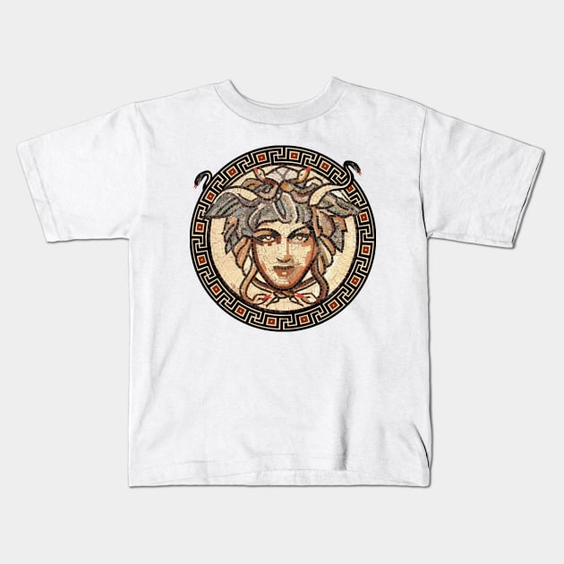 Altamira Medusa Kids T-Shirt by Mosaicblues